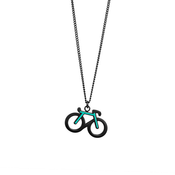 Fahrrad | Halskette | Schwarz-Mint