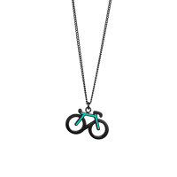Fahrrad | Halskette | Schwarz-Mint